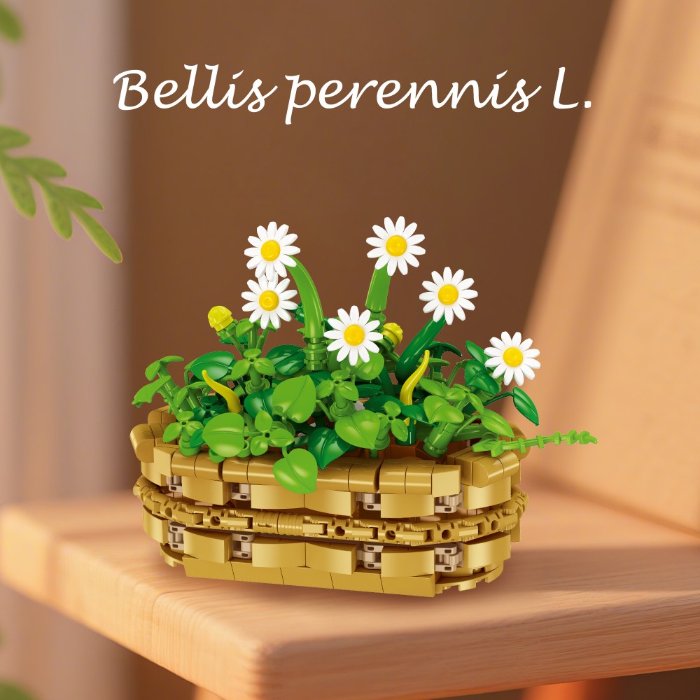 375PCS Daisy Plant Building Bl - مراجعة Plant Pot Small Desk وسعره