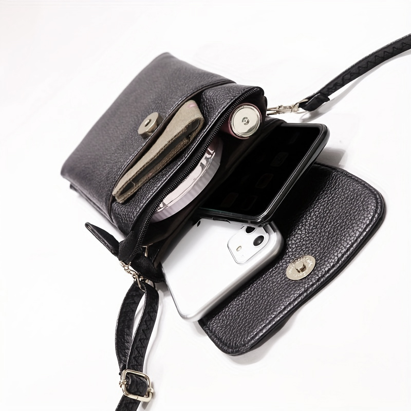Women Leather Crossbody Phone  - مراجعة Dual Phone Holder وسعره