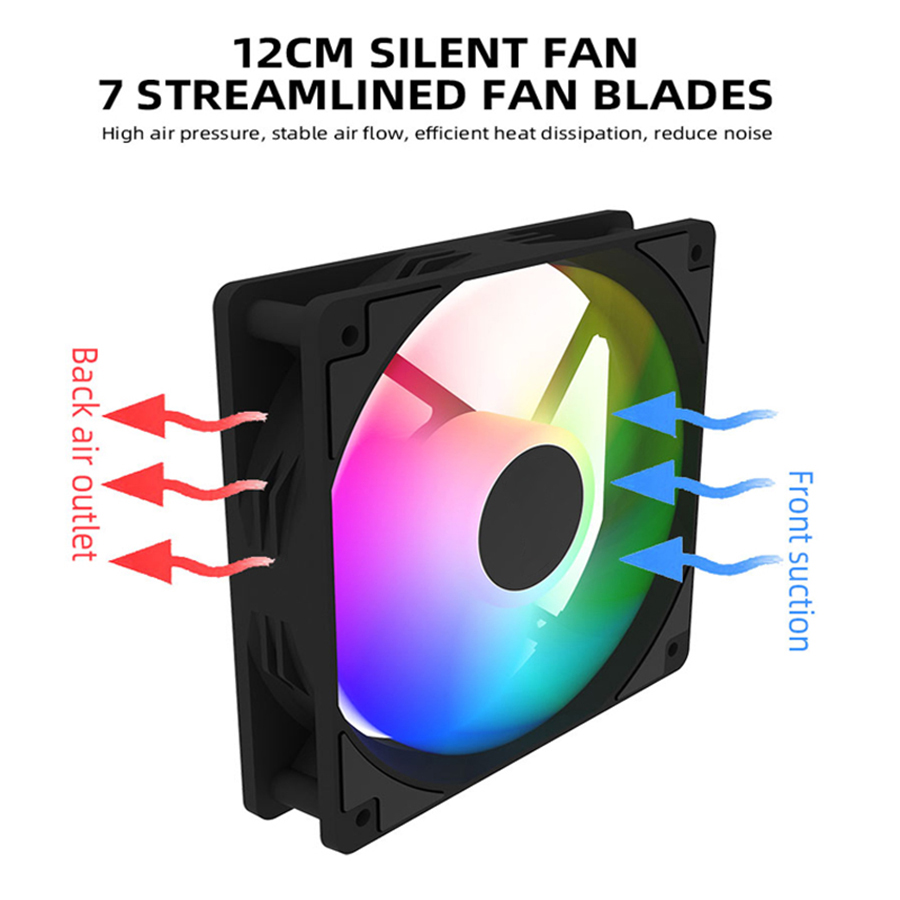120mm PC Case Fan 12V RGB Cycl - مراجعة Desk Setup Lamp وسعره