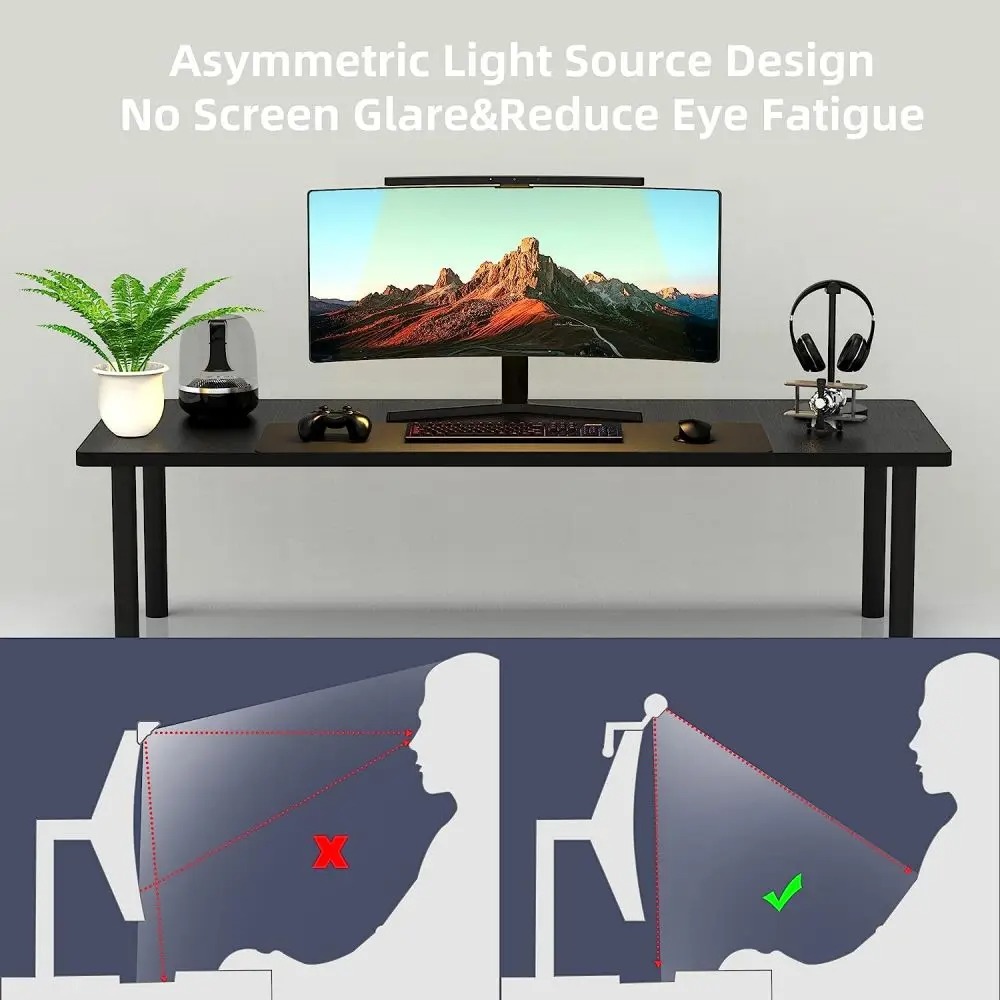 Curved Monitor Light Bar 3 Col - مراجعة Desk Setup Lamp وسعره