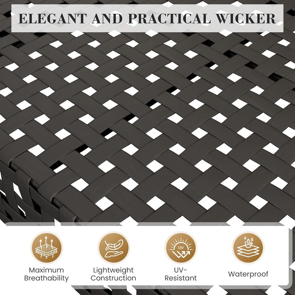 7-Piece High-Leg Outdoor Secti - مراجعة Desk Setup Black وسعره