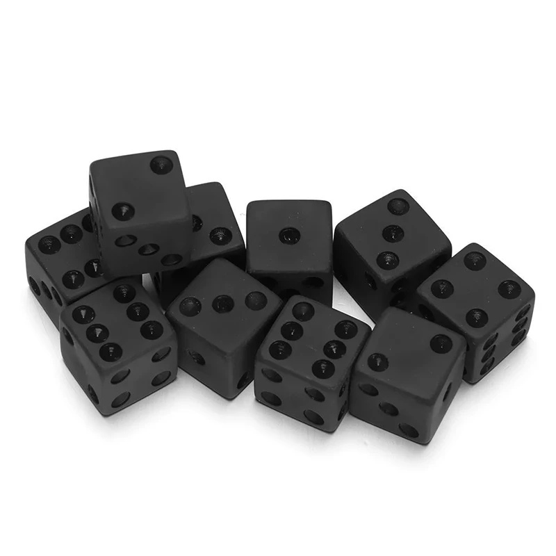 7pcs/lot Matte Black Dice Set  - مراجعة Desk Setup Black وسعره