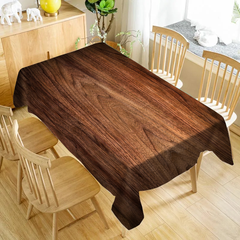 Elegant Dark Wood Grain Tablec - مراجعة Desk Setup Dark وسعره