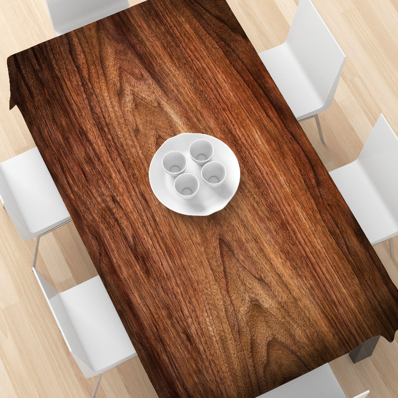 Elegant Dark Wood Grain Tablec - مراجعة Desk Setup Dark وسعره