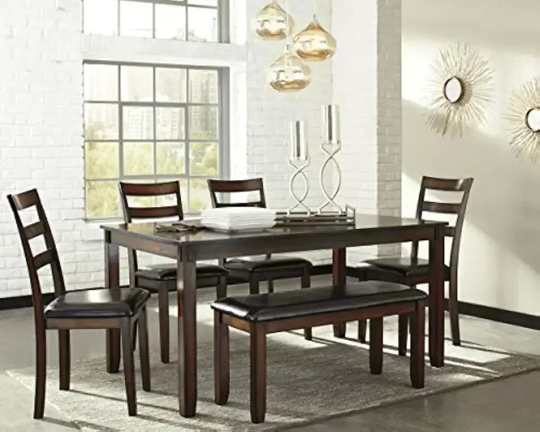 XMSJ-Coviar 6 Piece Dining Set - مراجعة Desk Setup Dark وسعره