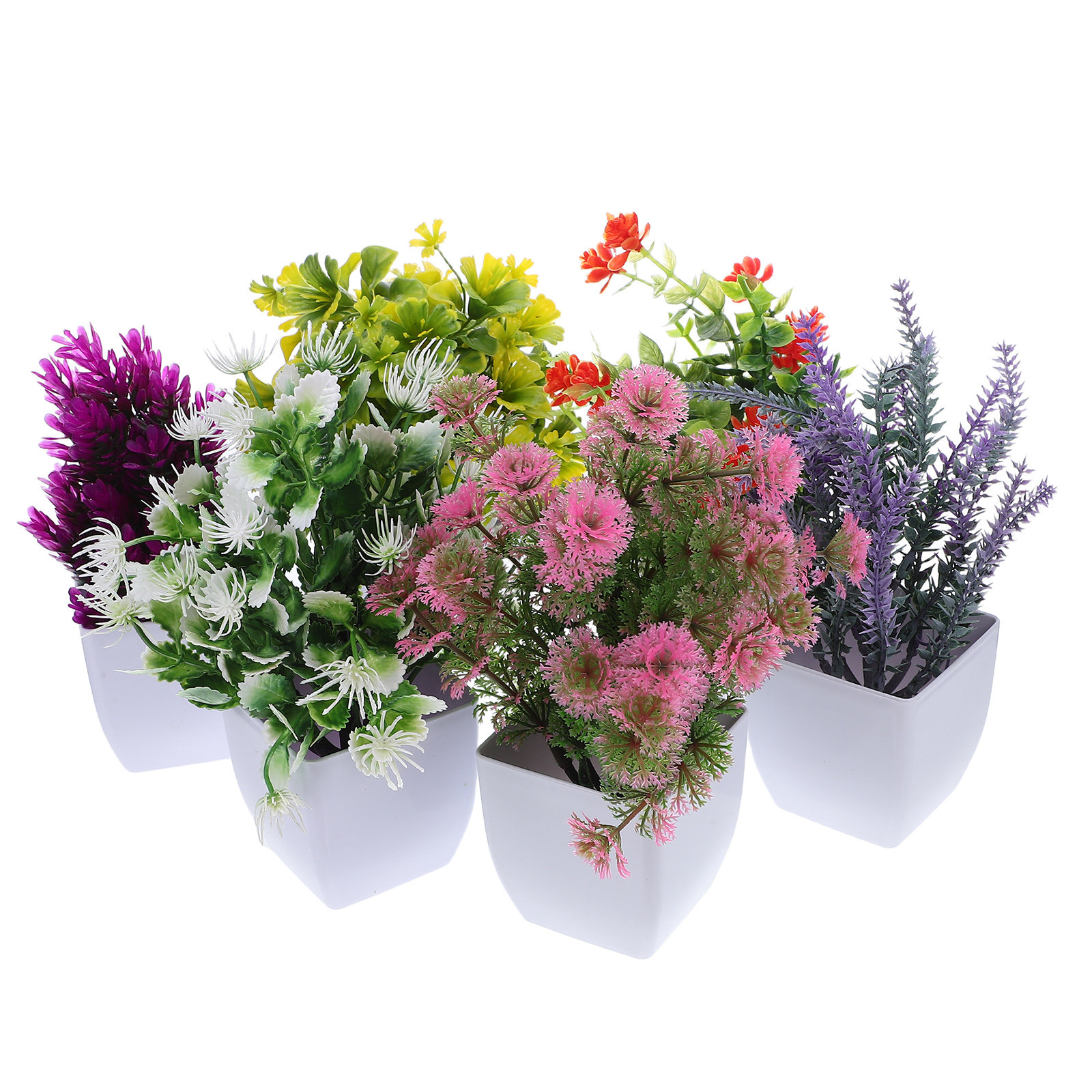 6Pcs Realistic Mini Faux Potte - مراجعة Plant Pot Small Desk وسعره