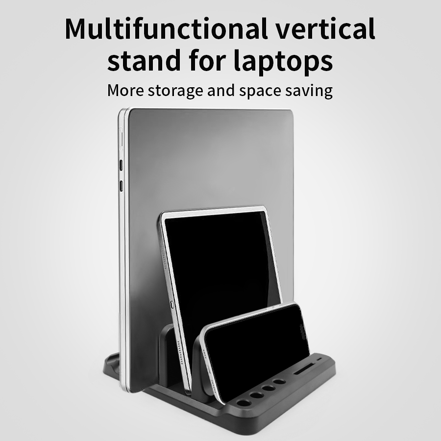 Vertical Laptop Stand Plastic  - مراجعة Desk Setup Macbook وسعره