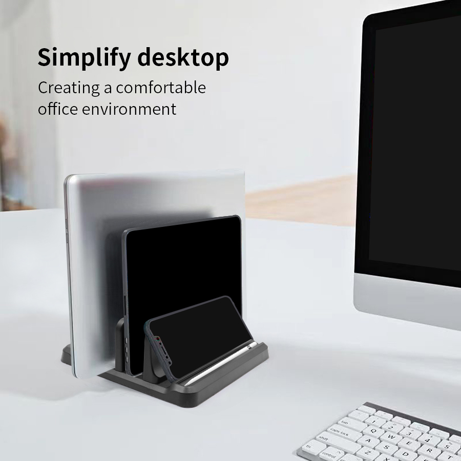 Vertical Laptop Stand Plastic  - مراجعة Desk Setup Macbook وسعره