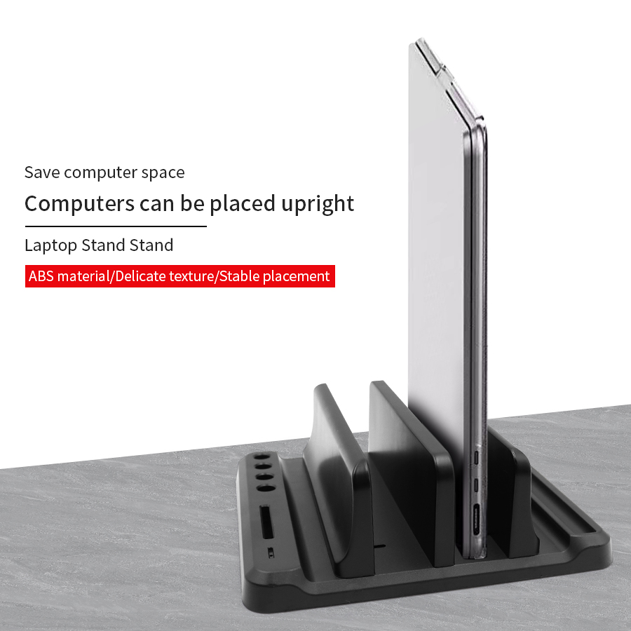 Vertical Laptop Stand Plastic  - مراجعة Desk Setup Macbook وسعره