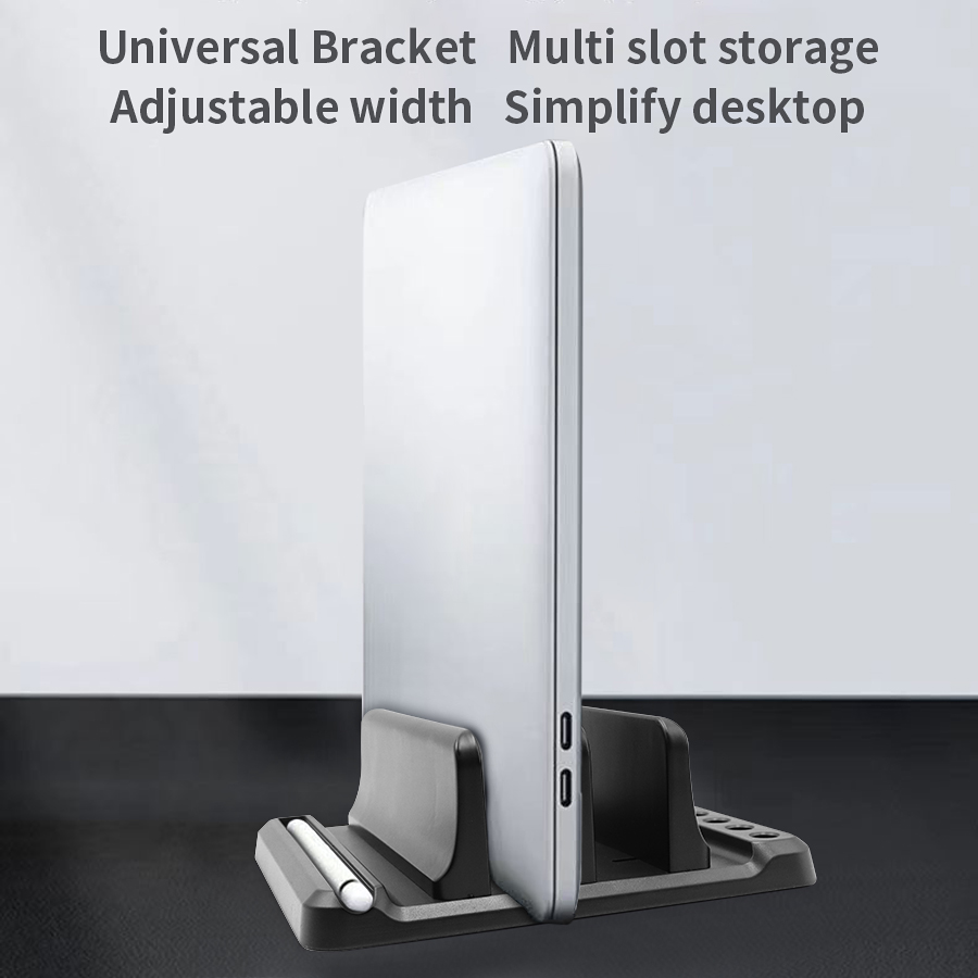 Vertical Laptop Stand Plastic  - مراجعة Desk Setup Macbook وسعره